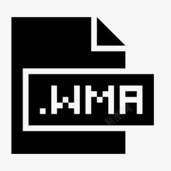 WMA文件格式wma扩展名文件图标高清图片