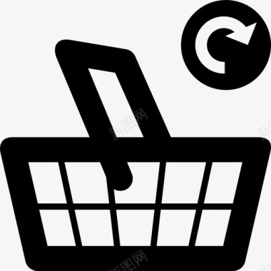更新篮子电子商务杂货店图标图标
