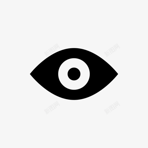 眼睛视线视野图标svg_新图网 https://ixintu.com 眼睛 移动用户界面 视线 视野