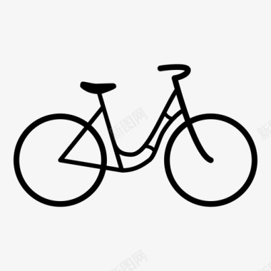 自行车汽车女人图标图标