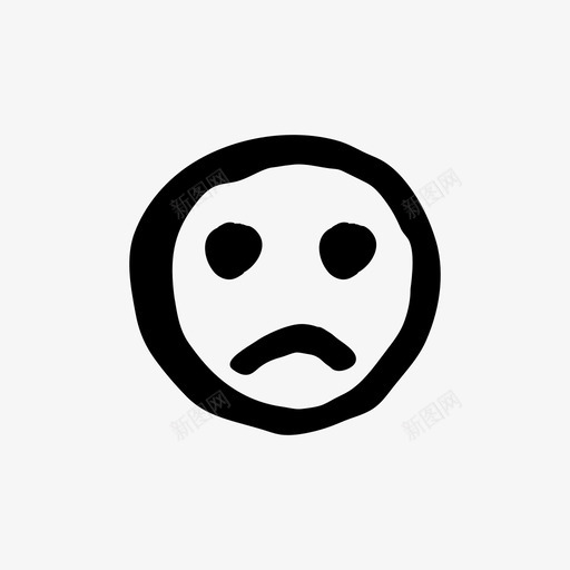 悲伤表情手绘图标svg_新图网 https://ixintu.com 悲伤 手绘 手绘材料设计图标 材料设计 表情