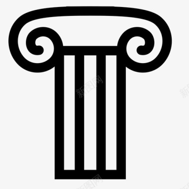 柱建筑柱子图标图标
