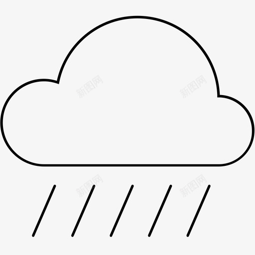 云和雨天气图标svg_新图网 https://ixintu.com 云和雨 天气