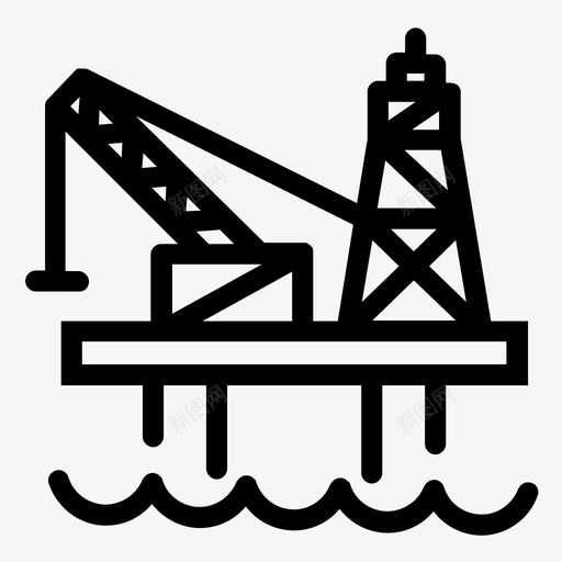 石油平台钻井工业图标svg_新图网 https://ixintu.com 工业 工业油气动力概述 海洋 海洋石油钻机 石油平台 钻井