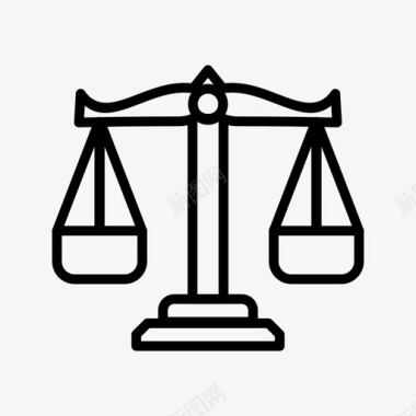 平衡商业法院图标图标