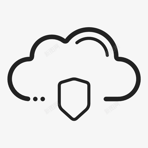 云保护保护云安全图标svg_新图网 https://ixintu.com 云保护 保护云 安全 安全云 屏蔽