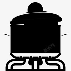 蒸煮锅蒸煮锅锅盖图标高清图片