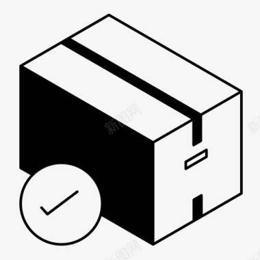 移动箱子接受确认订单图标图标