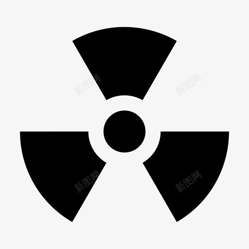 放射性危险核图标svg_新图网 https://ixintu.com 危险 工业 放射性 标志 核