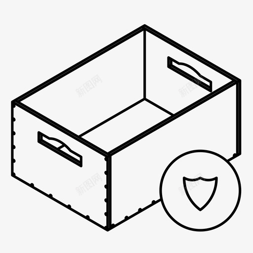玩具盒送货订单安全图标svg_新图网 https://ixintu.com 保护订单 安全储存 玩具盒 盒子 订单安全 运输 送货