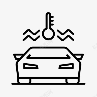 汽车发动机温度汽车汽车和汽车服务图标图标