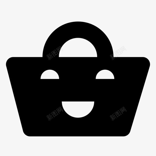 快乐购物袋购买电子商务图标svg_新图网 https://ixintu.com 快乐购物袋 电子商务 笑脸 购买 购物袋