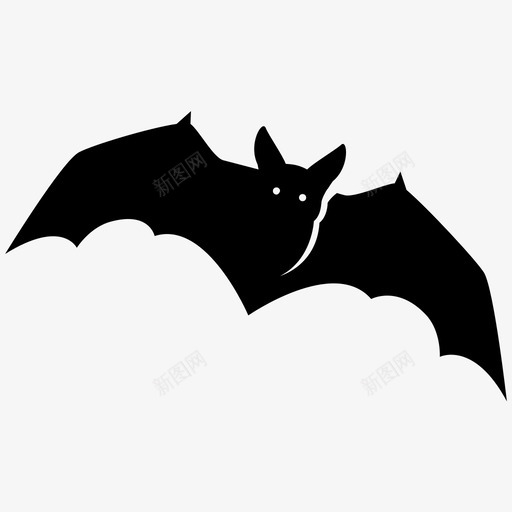 蝙蝠洞穴飞行图标svg_新图网 https://ixintu.com 万圣节 哺乳动物 水果 洞穴 蝙蝠 飞行