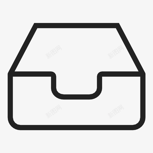 送纸器纸盒收件箱图标svg_新图网 https://ixintu.com 收件箱 纸盒 送纸器