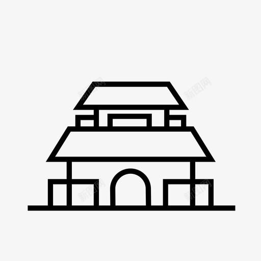 房屋建筑建筑轮廓图标svg_新图网 https://ixintu.com 建筑 建筑轮廓图标 房屋