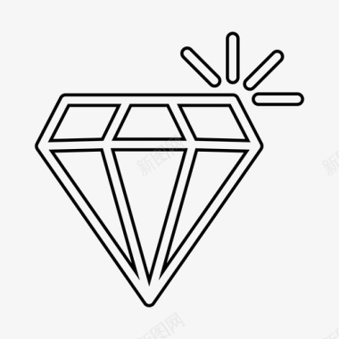 宝石钻石光泽图标图标