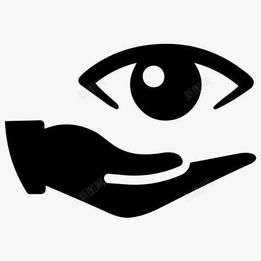 眼部护理保险保护图标svg_新图网 https://ixintu.com 保护 保险 医疗保健图标 眼部护理 视力