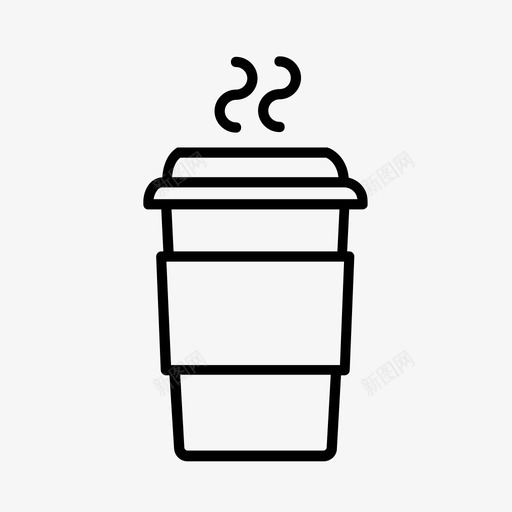 咖啡杯子饮料图标svg_新图网 https://ixintu.com 咖啡 外卖 杯子 饮料