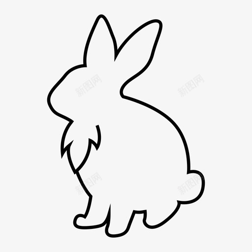 兔子动物森林图标svg_新图网 https://ixintu.com 兔子 动物 小 森林