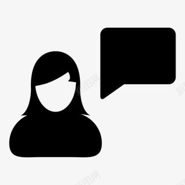 女性聊天语音图标图标