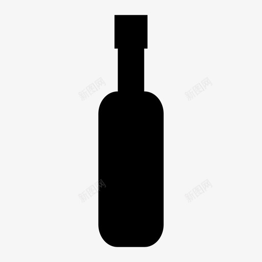 酒瓶饮料葡萄酒图标svg_新图网 https://ixintu.com 厨房和食物 葡萄酒 酒瓶 饮料