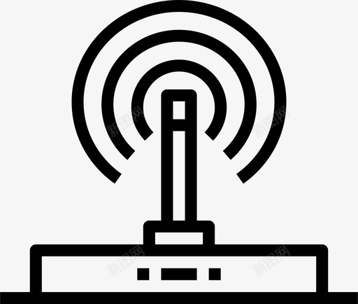 wifi设备互联网图标svg_新图网 https://ixintu.com wifi 互联网 在线 灰尘线概念图标酒店和服务 网络 设备 路由器