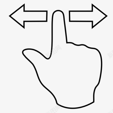 手手指触摸移动左右图标图标