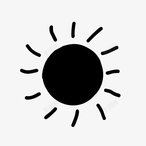 太阳手绘太阳天气图标svg_新图网 https://ixintu.com 天气 天空 太阳 手绘天气集合 手绘太阳 白天