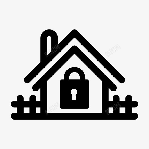 私人住宅住宅上锁图标svg_新图网 https://ixintu.com 上锁 住宅 保安 房地产 私人住宅