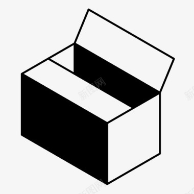 移动箱纸板箱交货箱图标图标