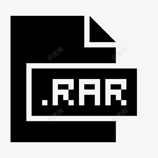 rar扩展名文件图标svg_新图网 https://ixintu.com rar 扩展名 文件 文件格式和扩展名glyph 格式
