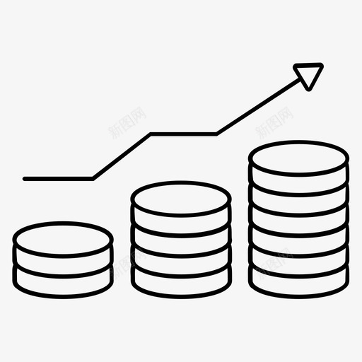 向上硬币银行现金图标svg_新图网 https://ixintu.com 向上硬币 现金 货币 货币银行货币 银行