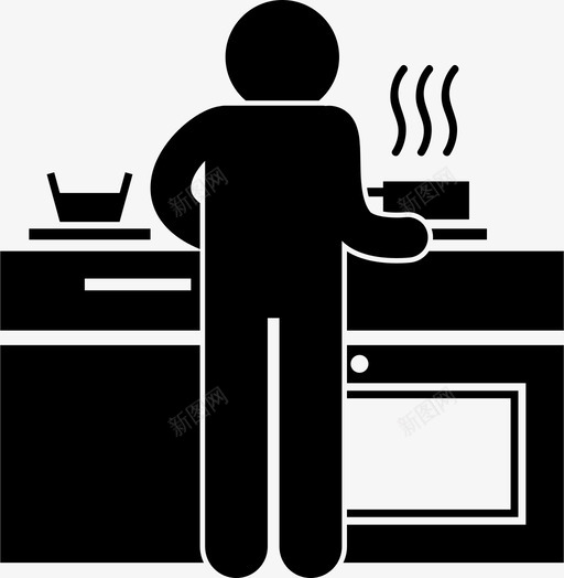 做饭煮饭厨房图标svg_新图网 https://ixintu.com 伙计 做饭 厨房 煮饭