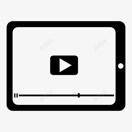 ipad设备媒体图标svg_新图网 https://ixintu.com ipad 媒体 平板电脑 视频 设备