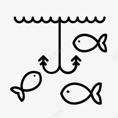 钓鱼水族馆海洋图标图标