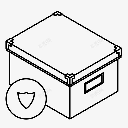 纸板箱交货订单安全图标svg_新图网 https://ixintu.com 交货 保护订单 安全储存 箱 纸板箱 装运 订单安全