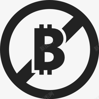 禁止比特币数字货币禁止图标图标