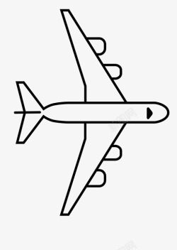 航空主题背景飞机空中客车航空图标高清图片