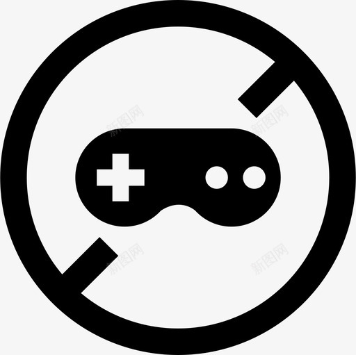没有电子游戏禁止游戏板图标svg_新图网 https://ixintu.com 没有电子游戏 游戏板 禁止 被禁