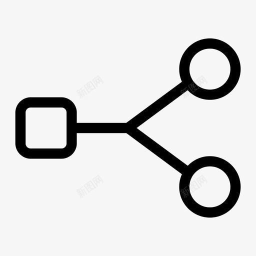 分开分配流动图标svg_新图网 https://ixintu.com 分享 分开 分配 流动