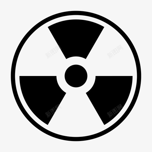 放射性危险核图标svg_新图网 https://ixintu.com 危险 工业 放射性 核 电力