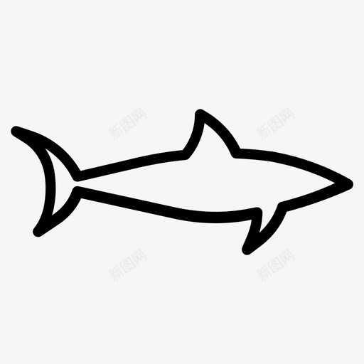鲨鱼动物鱼图标svg_新图网 https://ixintu.com 动物 捕食者 鱼 鲨鱼