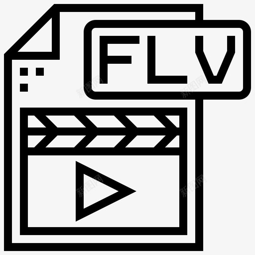 文件类型文档图标svg_新图网 https://ixintu.com flv 文件类型 文档 设计