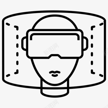 虚拟现实360视频增强现实图标图标