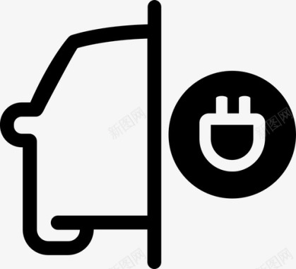 充电器汽车电动图标图标