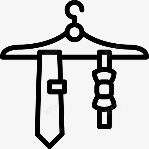 领带和领结配饰时尚图标svg_新图网 https://ixintu.com 时尚 男人 男人配件轮廓 配饰 领带和领结