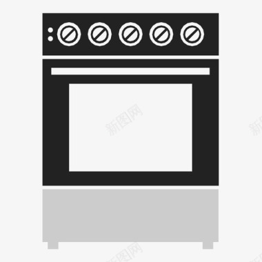 电炉厨师煤气灶图标图标