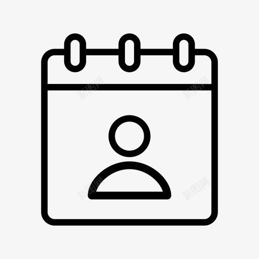 个人资料笔记本头像日历图标svg_新图网 https://ixintu.com 个人资料笔记本 头像 日历 日程表 记事本