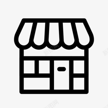 商店建筑物市场图标图标