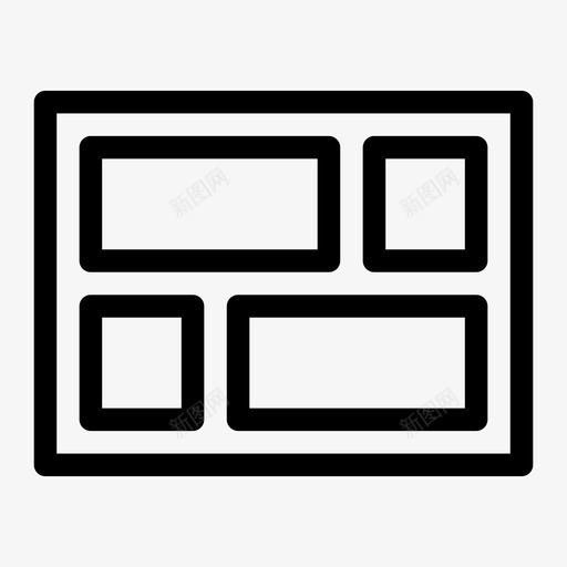 拼贴水平图标svg_新图网 https://ixintu.com 布局 拼贴 模板 水平 设计